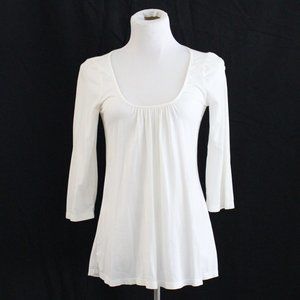 Pink Lotus Scoop Neck 3/4 Sleeve Top